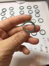 Load image into Gallery viewer, 17.5mm 7 1/4 100% natural type A icy watery green/blue icy watery Guatemala jadeite jade band ring group PJ33