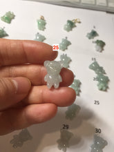 Load image into Gallery viewer, Type A 100% Natural icy watery light green sunny geen purple white clear jadeite jade cute baby bear pendant PH114 Add on item