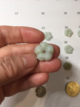Load image into Gallery viewer, Type A 100% Natural light green/white/purple jadeite Jade Hawaiian flower Pendant AA66