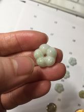 Load image into Gallery viewer, Type A 100% Natural light green/white/purple jadeite Jade Hawaiian flower Pendant AA66