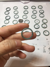 Load image into Gallery viewer, 17.5mm 7 1/4 100% natural type A icy watery green/blue icy watery Guatemala jadeite jade band ring group PJ33