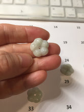 Load image into Gallery viewer, Type A 100% Natural light green/white/purple jadeite Jade Hawaiian flower Pendant AA66