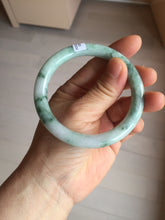 Load image into Gallery viewer, 56.9mm certified Type A 100% Natural green with green floating flowers Green Vines and Spring Blossoms(青藤与飞花) round cut Jadeite Jade bangle PH216-3253