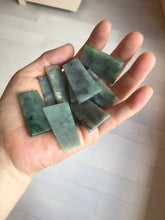 Load image into Gallery viewer, 100% Natural Type A Sunny Green Dark Green Black Gray Misty Mountain Forest Jadeite Jade Safe and Sound Pendant Group BS121