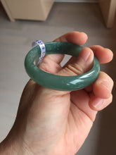 Load image into Gallery viewer, 51.3mm Certified Type A 100% Natural Light Green/Blue/Gray With Flying Snow Guatemala Jadeite Bangle PH264-1248