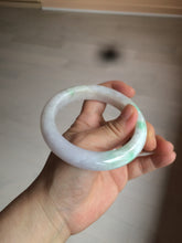 Load image into Gallery viewer, 59.5mm Certificated Type A 100% Natural white/sunny green/purple jadeite jade bangle H114-9141