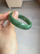 Load image into Gallery viewer, 52.8mm certified 100% natural Type A forest green dark green jadeite jade bangle BP15-8593