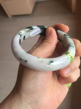 Load image into Gallery viewer, 57.8mm certified 100% natural light green/purple jadeite jade bangle F110-6206