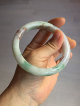 Load image into Gallery viewer, 57.6mm certificated Type A 100% Natural light green/red/purple/brown (FU LU SHOU) Jadeite Jade bangle Y164-7289