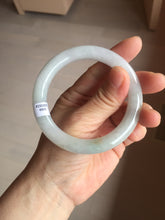 Load image into Gallery viewer, 54.5mm certified 100% natural Type A light green white yellow purple(FU LU SHOU) round cut jadeite jade bangle AA125-4900