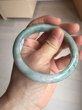 Load image into Gallery viewer, 59.2mm certified Type A 100% Natural dark green gray light purple Jadeite Jade bangle PJ87-6652