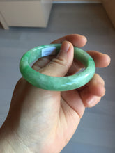 Load image into Gallery viewer, 50mm Certified Type A 100% Natural sunny green gray Oval shape Jadeite Jade bangle BG235-9903
