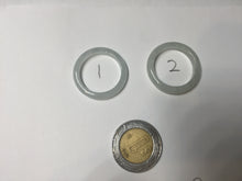 Load image into Gallery viewer, 100% natural type A icy watery light green/white jadeite jade band ring group R116