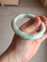 Load image into Gallery viewer, 54mm Certified 100% natural Type A sunny green/white jadeite jade bangle BK97-0352