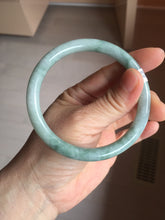 Load image into Gallery viewer, 60mm Certified Type A 100% Natural green round cut jadeite Jade bangle PJ40-0277