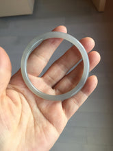 Load image into Gallery viewer, 55mm Certified 100% Natural gray black(灰冰) slim round cut nephrite jade bangle HN39-9112