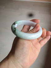 Load image into Gallery viewer, 54.5mm Certified 100% natural Type A sunny green/purple/white jadeite jade bangle Z136-2809