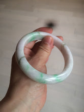 Load image into Gallery viewer, 61.8 mm certified type A 100% Natural sunny green/purple/white Jadeite Jade bangle AX103-5428