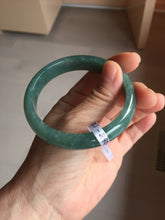 Load image into Gallery viewer, 58.6mm Certified Type A 100% Natural Light Green/Blue/Gray With Flying Snow Guatemala Jadeite Bangle PH268-1238