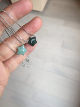 Load image into Gallery viewer, 10-10.5mm 100% Natural type A green dark green blue black gray 3D Guatemala Jadeite Jade star pendant group BS140 add on item