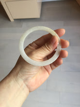Load image into Gallery viewer, 56mm certified 100% natural type A light yellow brown sugar flat jadeite jade bangle PA169-6634