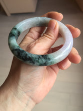 Load image into Gallery viewer, 58.5mm certified Type A 100% Natural dark green purple Jadeite Jade bangle PE75-(2315)