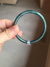 Load image into Gallery viewer, 58.8mm Certified Type A 100% Natural light green/blue/gray Guatemala slim round cut Jadeite bangle BP212-1033