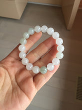 Load image into Gallery viewer, 10-10.5mm 100% natural icy watery clear white light green Quartzite beads Bracelet CB82 Add on item