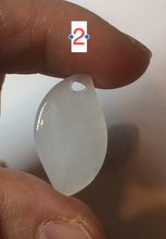 Load image into Gallery viewer, 100% natural type A jadeite jade icy watery Willow leaf/petal/peach pendant group AC79