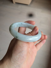 Load image into Gallery viewer, 55mm certified Type A 100% Natural green/white Jadeite Jade bangle BF67-4487