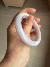 Load image into Gallery viewer, 56mm certified 100% Natural type A light purple white Jadeite Jade bangle PH192-8254