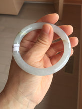Load image into Gallery viewer, 55mm certified 100% natural Type A light green purple white round cut jadeite jade bangle PA237-9872