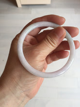 Load image into Gallery viewer, 58mm certified 100% natural type A light green/purple/white slim round cut jadeite jade bangle BN50-3117