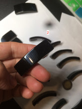 Load image into Gallery viewer, 100% natural type A black jadeite jade (mocui, 墨翠) rectangle bead/craft supplies AY78