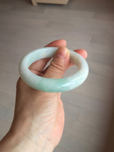 Load image into Gallery viewer, 53.5mm certified 100% natural Type A sunny green/white jadeite jade bangle BM41-8047