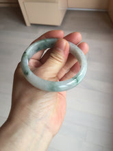 Load image into Gallery viewer, 54.5mm Certified 100% natural Type A light purple with green floating flowers jadeite jade bangle BN14-7084