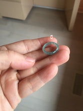 Load image into Gallery viewer, Size 2 3/4 (13.8mm) 100% natural type A icy watery green/blue/purple Guatemala jadeite jade band ring group AA104