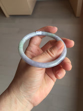 Load image into Gallery viewer, 58mm certified 100% natural Type A light green purple round cut jadeite bangle PB250-5664