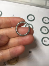 Load image into Gallery viewer, 15.5mm size 4 3/4 100% natural type A icy watery green/blue icy watery Guatemala jadeite jade band ring group PE126