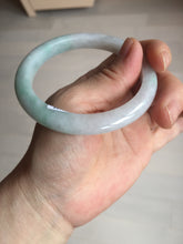 Load image into Gallery viewer, 56.5mm certified 100% natural type A white/light green white purple jadeite jade bangle AH96-0543