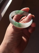 Load image into Gallery viewer, 50mm 100% natural type A sunny green light green gray jadeite bangle PB271-0997