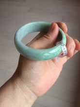 Load image into Gallery viewer, 55.4mm type A 100% Natural green Jadeite Jade bangle E67
