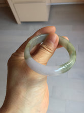 Load image into Gallery viewer, 50.5mm 100% natural Type A light green/purple oval jadeite jade bangle Y166-3705