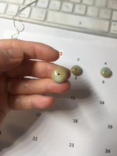 Load image into Gallery viewer, 14mm Type A 100% Natural light green yellow white Abacus-Bead Peace and Safety Guardian Donuts Buckle jadeite Pendant group PH117-1
