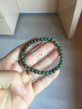 Load image into Gallery viewer, 5.5-7mm size 50-58mm 100% natural type A dark green/blue/gray/black Guatemala jadeite jade beads bracelet PA164