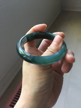 Load image into Gallery viewer, 57mm Certified Type A 100% Natural dark green/blue/gray/black Guatemala Jadeite bangle PJ137-1485