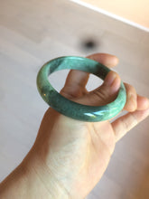 Load image into Gallery viewer, 55.5mm certified 100% natural Type A dark green/sunny green jadeite jade bangle AX5-2839