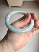 Load image into Gallery viewer, 56.5mm certified 100% natural type A white/light green white purple jadeite jade bangle AH104-0524