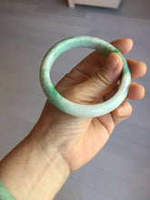 Load image into Gallery viewer, 58.5mm Certified type A 100% Natural sunny green/white Jadeite bangle AY86-3473