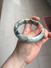 Load image into Gallery viewer, 58mm certified Type A 100% Natural light green/blue/dark green bamboo forest Jadeite Jade bangle BK132-(5294)